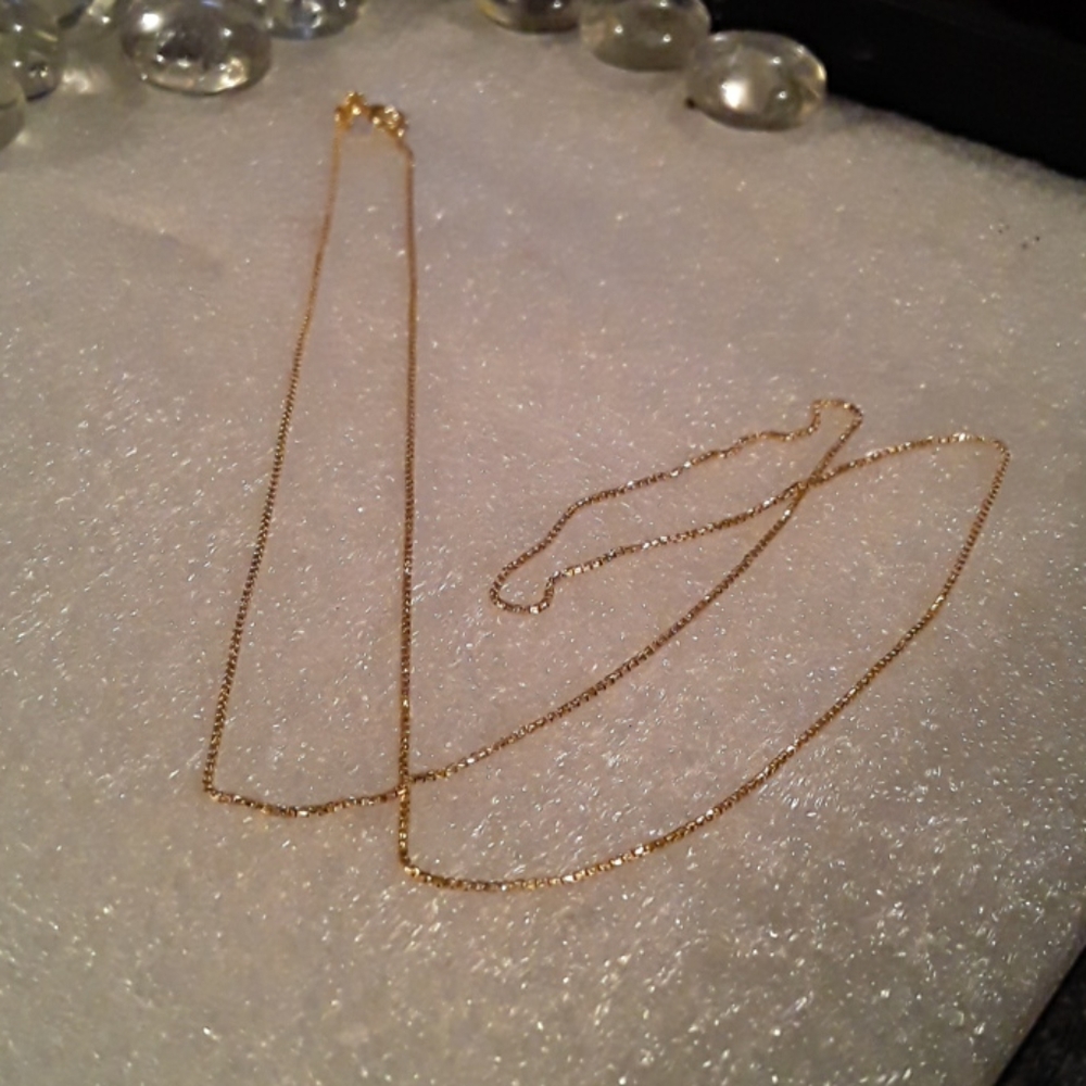 18k Gold/over silver 20" chain